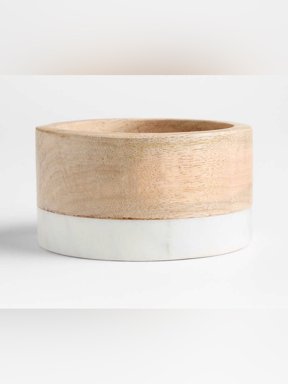 NWT CRATE & BARREL Wood and Marble 🍷 Coaster Non-Personalized (1)